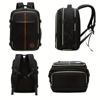 Črn vodoodporen potovalni nahrbtnik