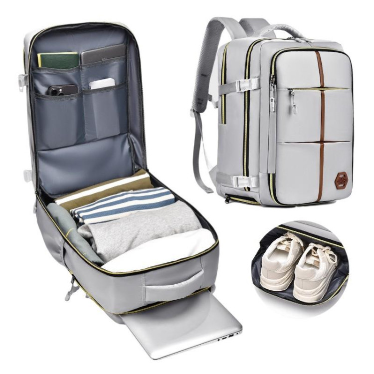 Siv vodoodporen potovalni nahrbtnik