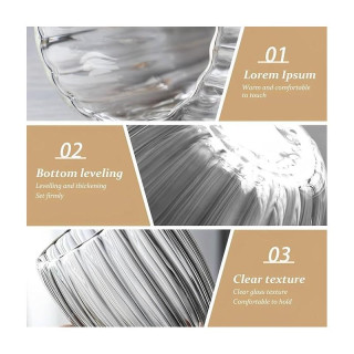 Steklena valovita skodelica z ročajem - 250 ml