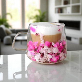 Termo vrček z rožnatimi cvetovi - 180 ml