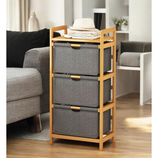 Bambusova polica s predali iz blaga