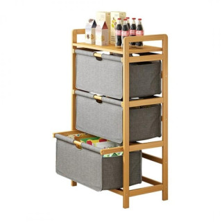 Bambusova polica s predali iz blaga