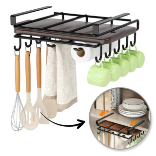 Črno držalo za kuhinjsko visečo omarico