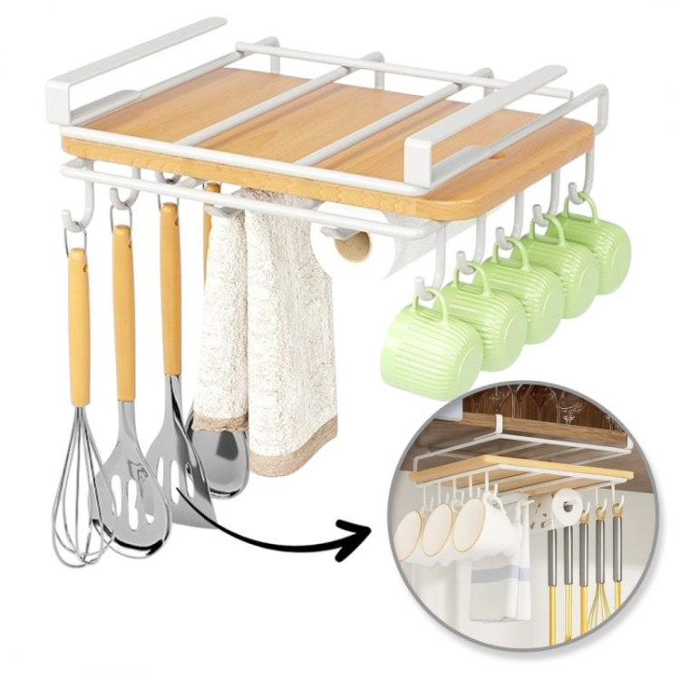 Držalo za kuhinjsko belo visečo omarico