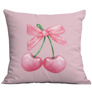 Roza prevleka za blazino s češnjami