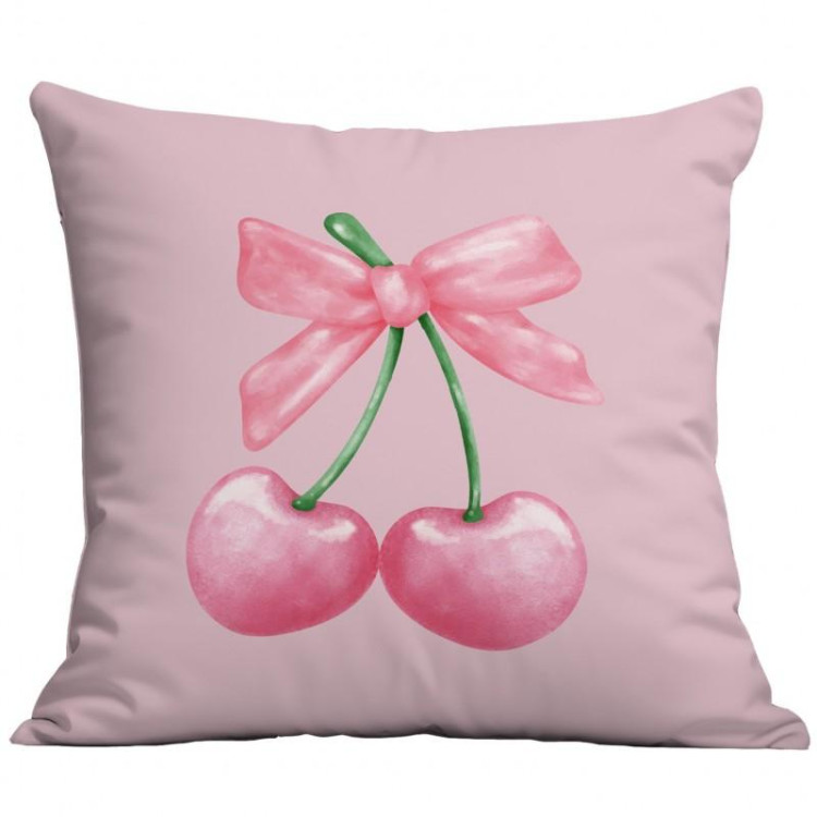 Roza prevleka za blazino s češnjami