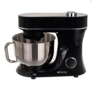 Črni kuhinjski robot z ogrevano posodo