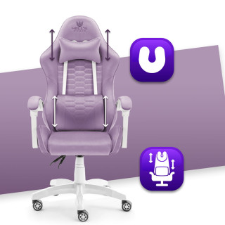 Igralni stol iz blaga vijoličnega HELLS CHAIR HC-1000