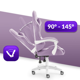 Igralni stol iz blaga vijoličnega HELLS CHAIR HC-1000