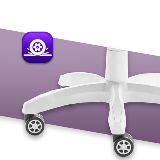 Igralni stol iz blaga vijoličnega HELLS CHAIR HC-1000