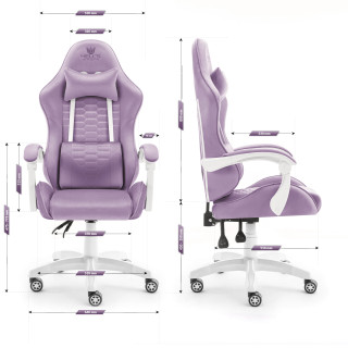 Igralni stol iz blaga vijoličnega HELLS CHAIR HC-1000