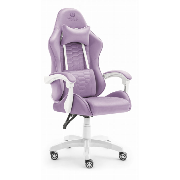 Igralni stol iz blaga vijoličnega HELLS CHAIR HC-1000