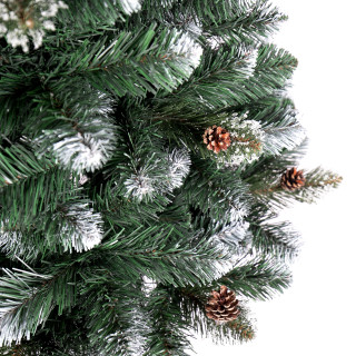 Zasneženo debelo božično drevo - 220 cm
