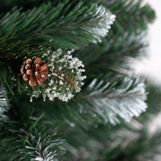 Zasneženo debelo božično drevo - 220 cm