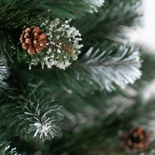 Zasneženo debelo božično drevo - 220 cm