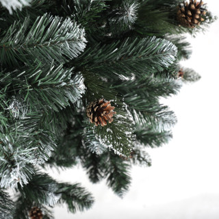 Zasneženo debelo božično drevo - 220 cm