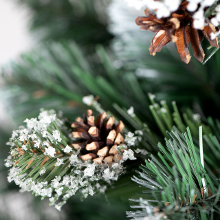 Zasneženo debelo božično drevo - 220 cm