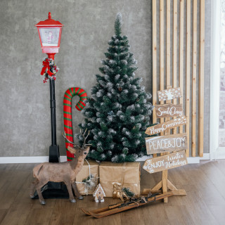 Zasneženo debelo božično drevo - 220 cm