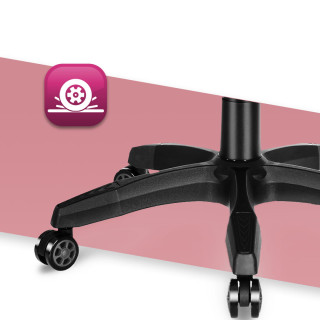 Roza in črn gaming stol iz blaga HELL'S CHAIR