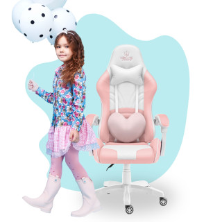 Otroški igralni stol HELL'S CHAIR, roza-bel