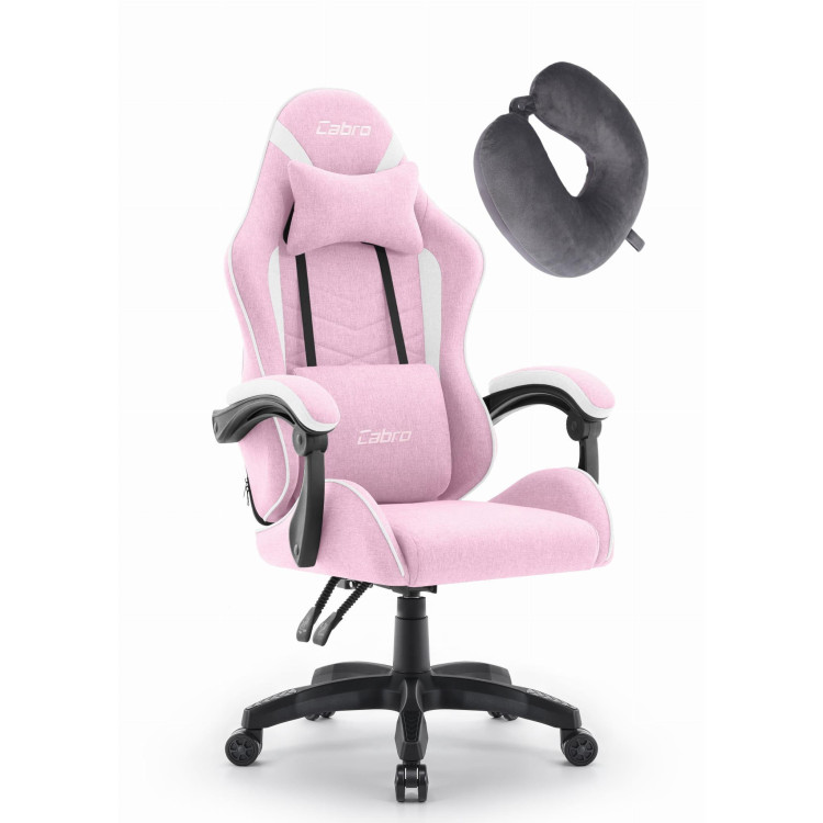 Rožnato-bel igralni stol iz blaga Cabro C500