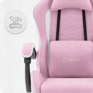 Rožnato-bel igralni stol iz blaga Cabro C500