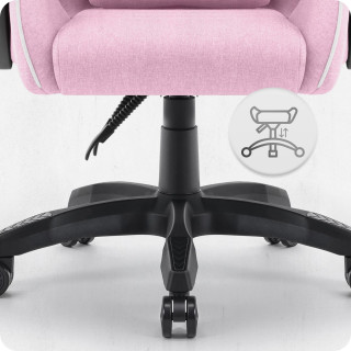 Rožnato-bel igralni stol iz blaga Cabro C500