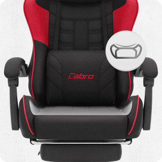 Igralni stol Cabro C501 iz rdeče in črne tkanine