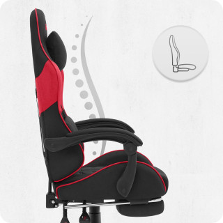 Igralni stol Cabro C501 iz rdeče in črne tkanine