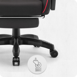 Igralni stol Cabro C501 iz rdeče in črne tkanine