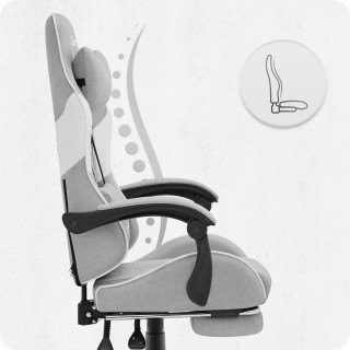 Sivo-bel igralni stol iz blaga Cabro C501