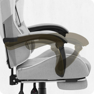 Sivo-bel igralni stol iz blaga Cabro C501