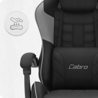 Igralni stol Cabro C501 iz blaga v sivo-črni barvi