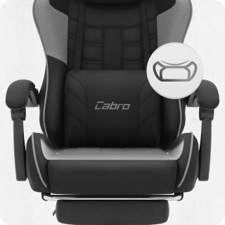 Igralni stol Cabro C501 iz blaga v sivo-črni barvi