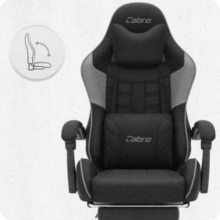 Igralni stol Cabro C501 iz blaga v sivo-črni barvi