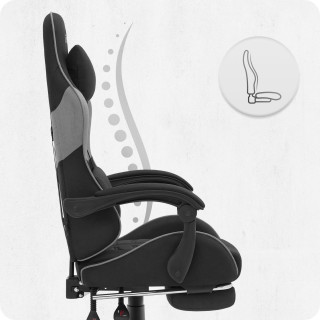 Igralni stol Cabro C501 iz blaga v sivo-črni barvi