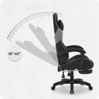 Igralni stol Cabro C501 iz blaga v sivo-črni barvi