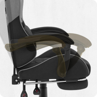 Igralni stol Cabro C501 iz blaga v sivo-črni barvi