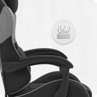 Igralni stol Cabro C501 iz blaga v sivo-črni barvi