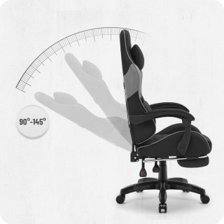 Igralni stol Cabro C501 iz blaga v sivo-črni barvi