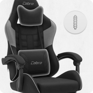 Igralni stol Cabro C501 iz blaga v sivo-črni barvi