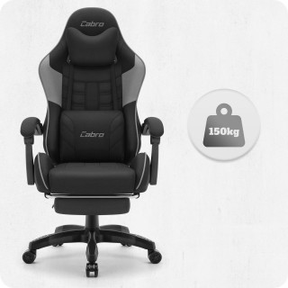 Igralni stol Cabro C501 iz blaga v sivo-črni barvi