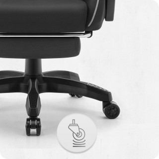 Igralni stol Cabro C501 iz blaga v sivo-črni barvi