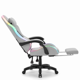 Igralni stol Cabro C501 iz sive tkanine z LED osvetlitvijo