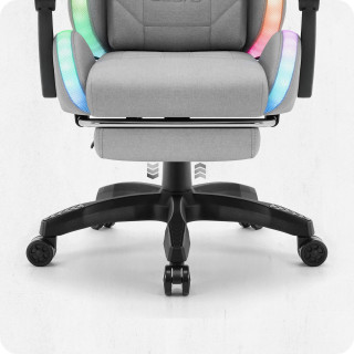 Igralni stol Cabro C501 iz sive tkanine z LED osvetlitvijo