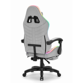 Igralni stol Cabro C501 iz sive tkanine z LED osvetlitvijo