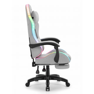 Igralni stol Cabro C501 iz sive tkanine z LED osvetlitvijo