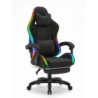 Igralni stol Cabro C501 iz črne tkanine z LED osvetlitvijo