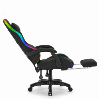 Igralni stol Cabro C501 iz črne tkanine z LED osvetlitvijo