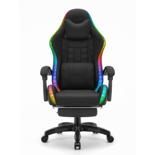 Igralni stol Cabro C501 iz črne tkanine z LED osvetlitvijo